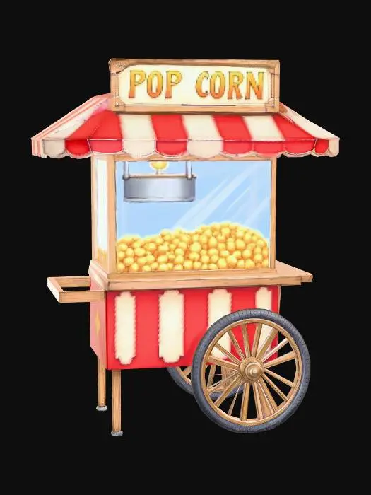 3D model for Popcorn Wagon