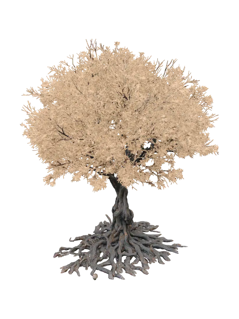 Tree - Goldenhour 3D model, vytvořený pomocí AI