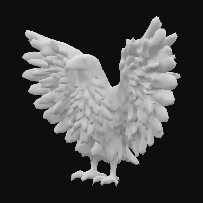 3D model for eagle made out of pinecones, Vintage, Wood, Carved, Highly Detailed, Hand Painted