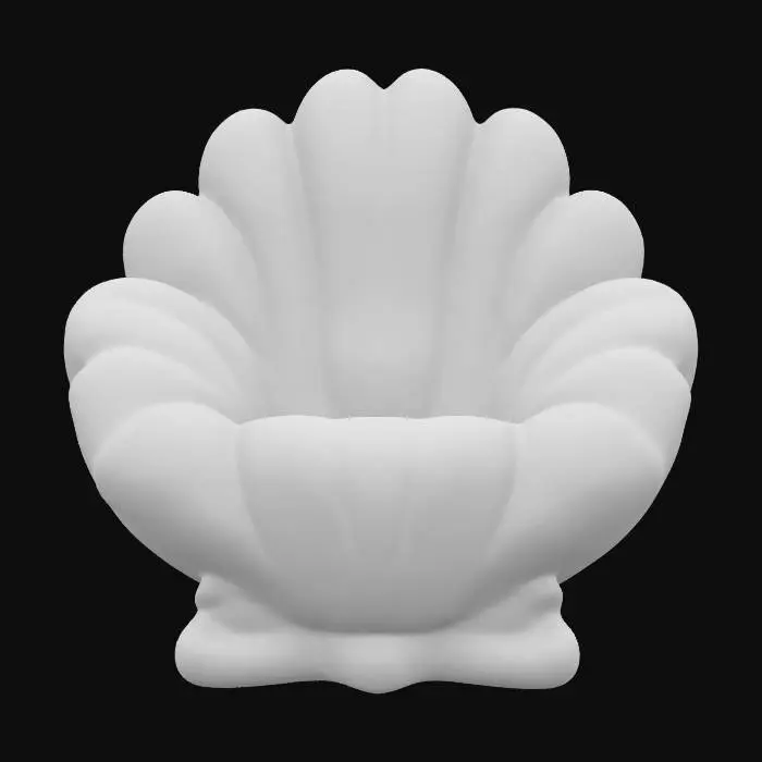 3D model for Glittery Seashell Chair
