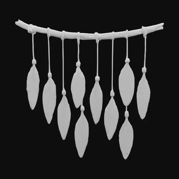 3D model for Rainbow Feathers Hanging
