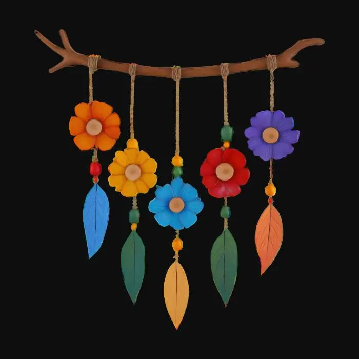 3D model for Colorful Flower Hanging