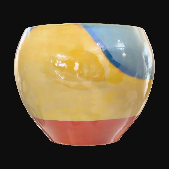 3D model for high gloss colorful pottery planter