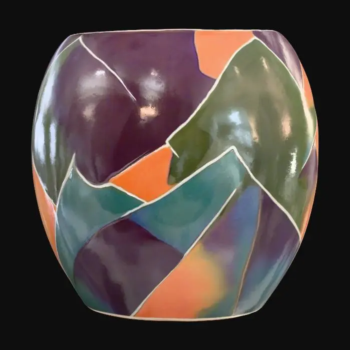 3D model for high gloss colorful pottery planter