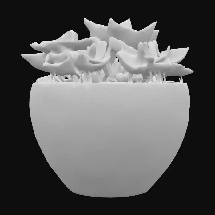 3D model for high gloss colorful pottery planter