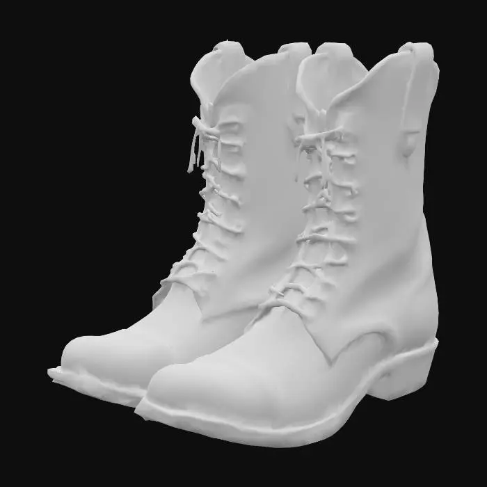 3D model for Pair of worn leather cowboy boots