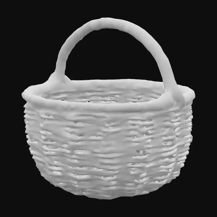 3D model for Wicker basket with or without a lid and in any shape. realistic