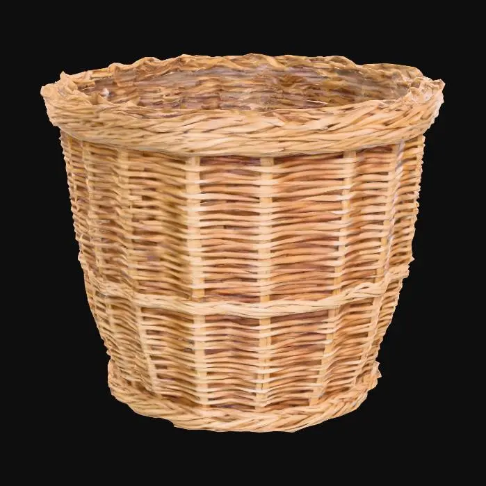 3D model for Wicker basket with or without a lid and in any shape. realistic