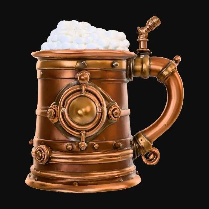 3D model for steampunk tankard mug