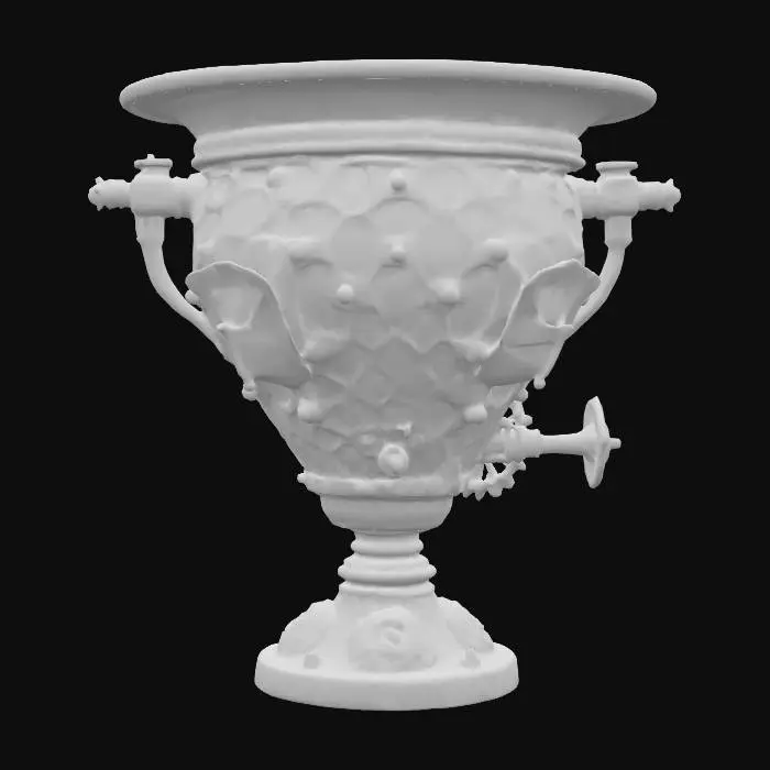 3D model for steampunk vase, carnival glass