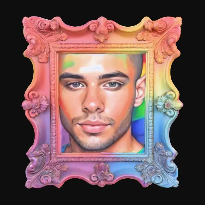 3D model for rainbow picture frame