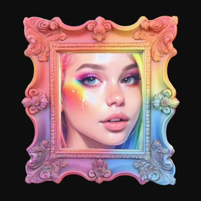 3D model for rainbow picture frame