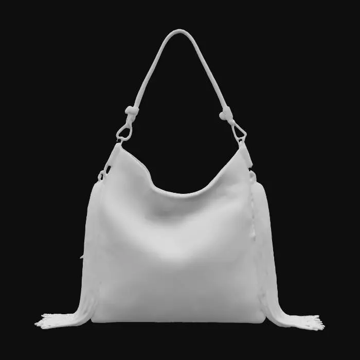 3D model for tie-dye handbag with leather fringe 