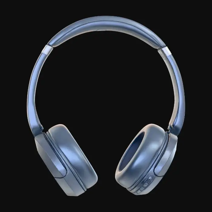 3D model for Wireless Blue Headphones