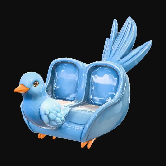 3D model for Bluebird Bench