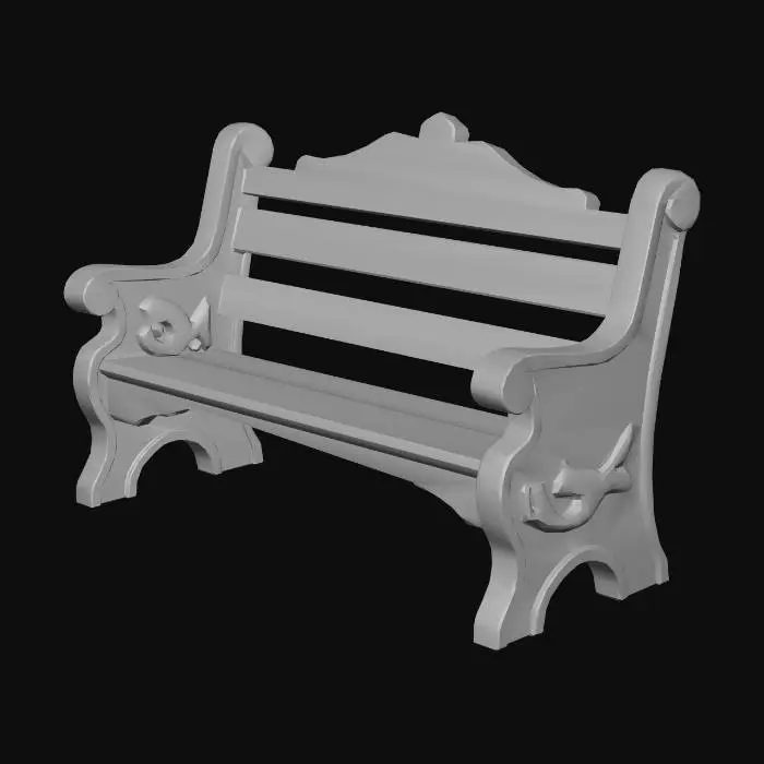3D model for The Ornate Garden Bench
