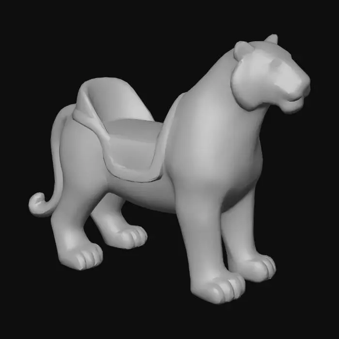 3D model for Tiger with a Saddle