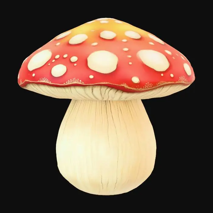 3D model for Scarlet Cap in the Meadow