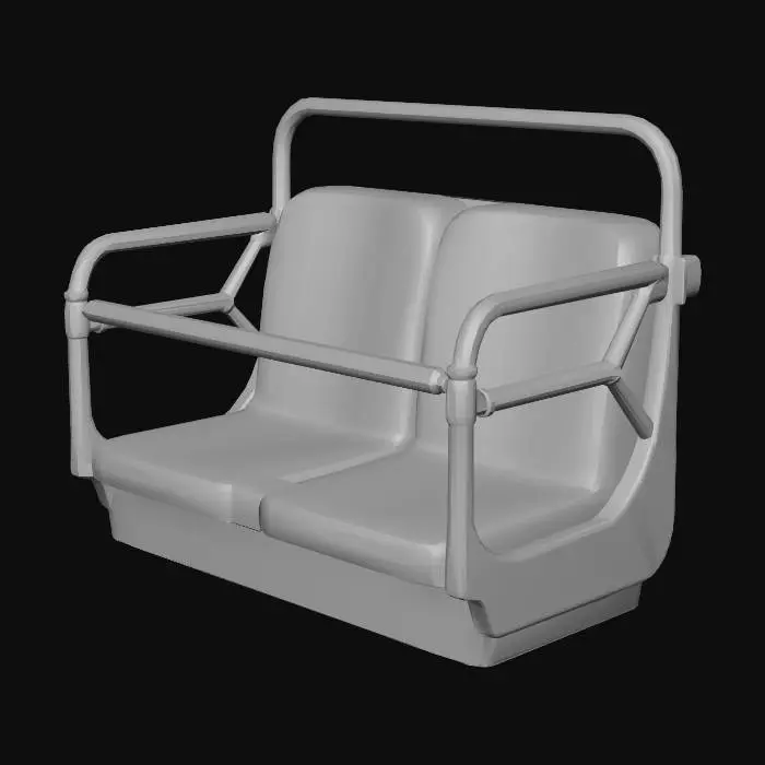3D model for Two-Seater Vintage Chair