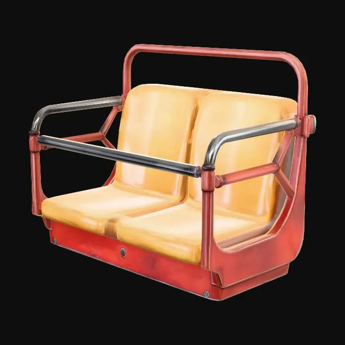 3D model for Two-Seater Vintage Chair