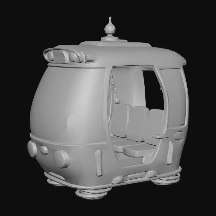 3D model for Orange Bubble Bus