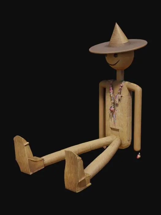 3D model for Sitting scarecrow