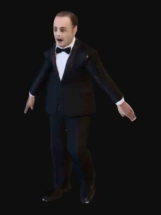 3D model for Man in Tuxedo Pointing