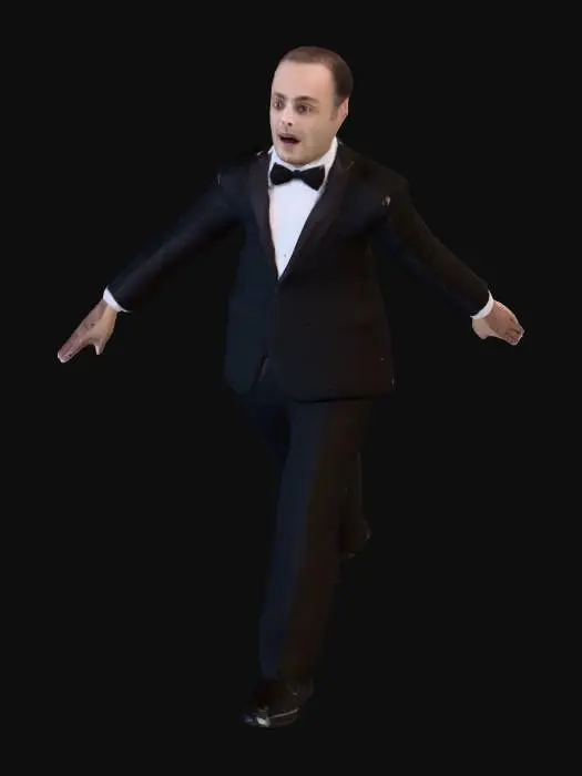 3D model for Man in Tuxedo Pointing