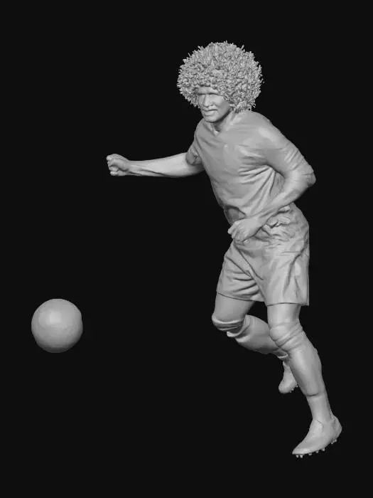 3D model for Footballer in Blue Jersey