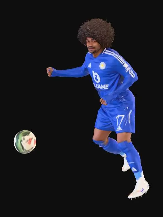 3D model for Footballer in Blue Jersey