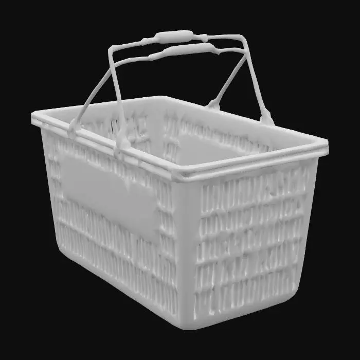 3D model for Red Shopping Basket