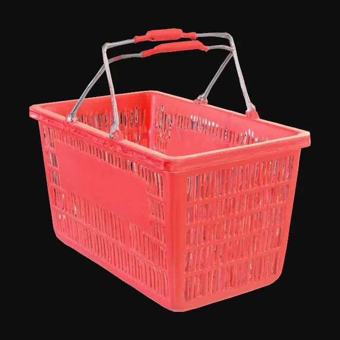 3D model for Red Shopping Basket