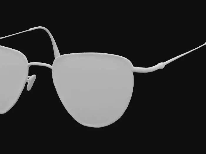 3D model for wire framed glasses with gold frames
