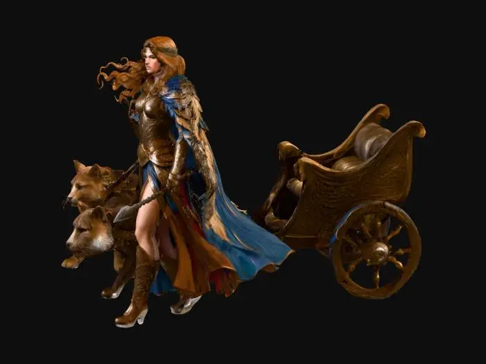 3D model for Freya Wood Cut Frame