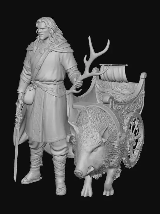 3D model for Warrior of the Golden Fields Freyr