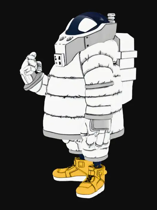 3D model for Astronaut Teddy