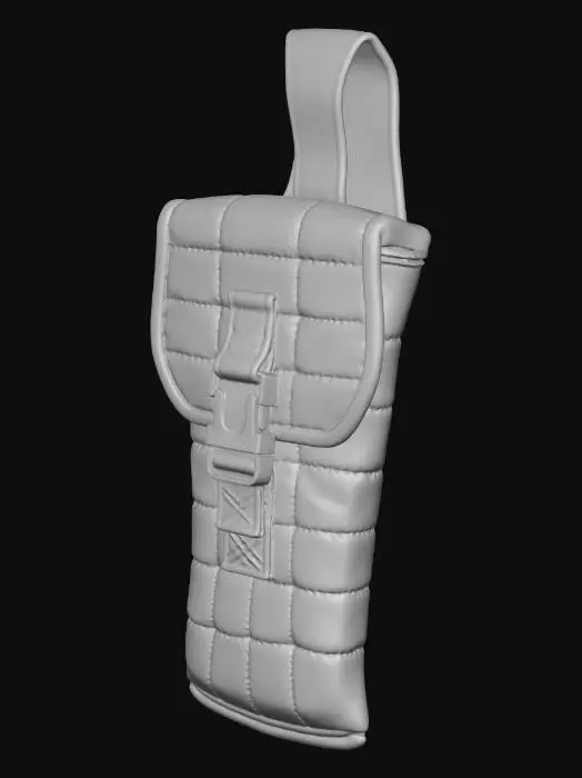3D model for Gun holster, padded, green