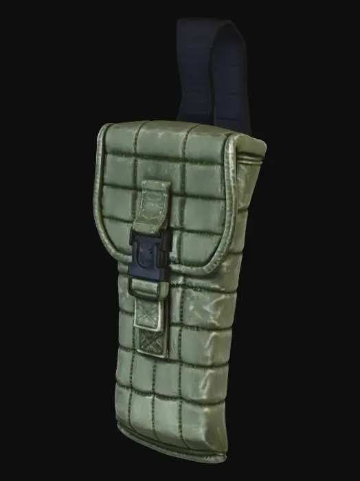 3D model for Gun holster, padded, green