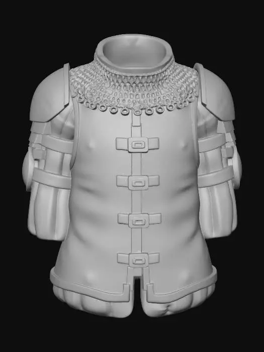 3D model for Blue Fur-Trimmed Doublet