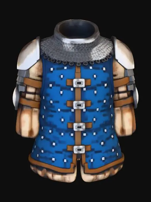 3D model for Blue Fur-Trimmed Doublet