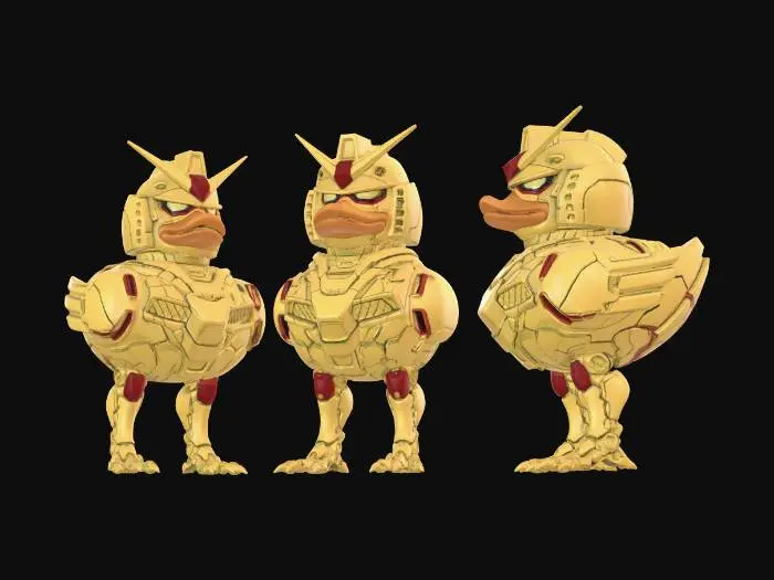 3D model for Golden Mecha Chick