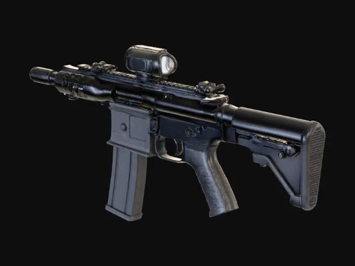 3D model for assault riffle