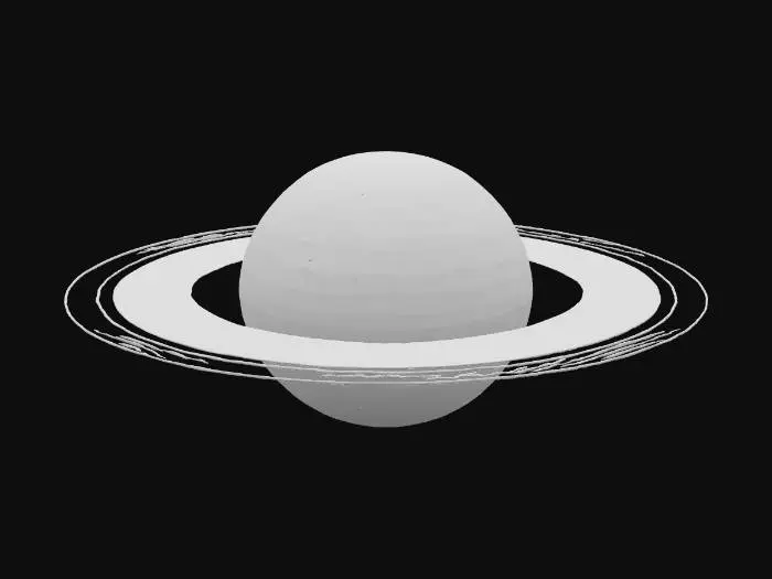 3D model for saturn, planet, big ring