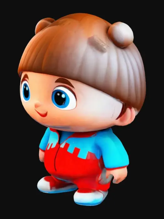3D model for bambino personaggio cartone animato
