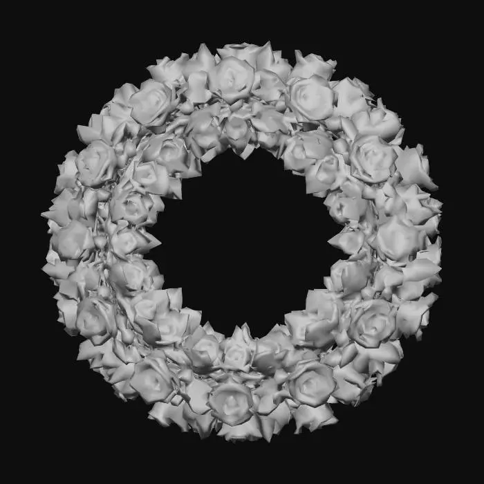 3D model for Generate a rose wreath