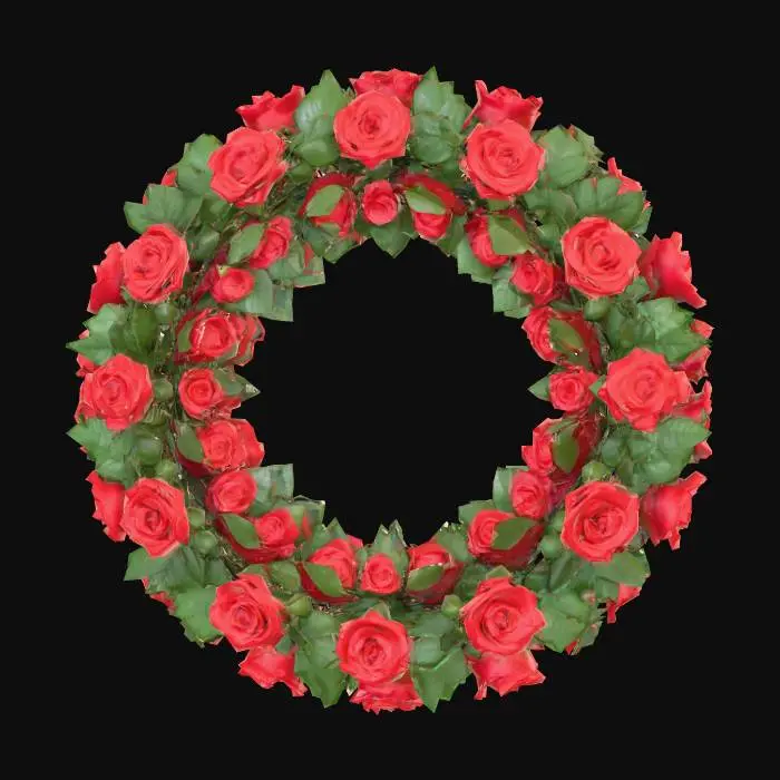 3D model for Generate a rose wreath