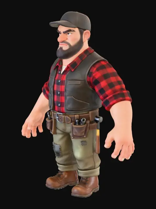 3D model for Grizzled Lumberjack