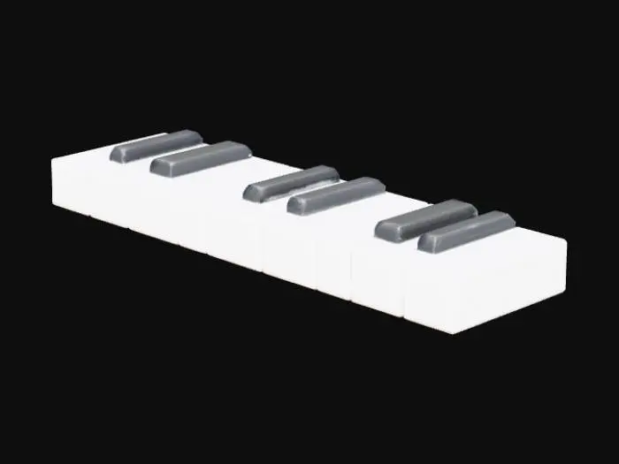 3D model for i want only create singled white piano key