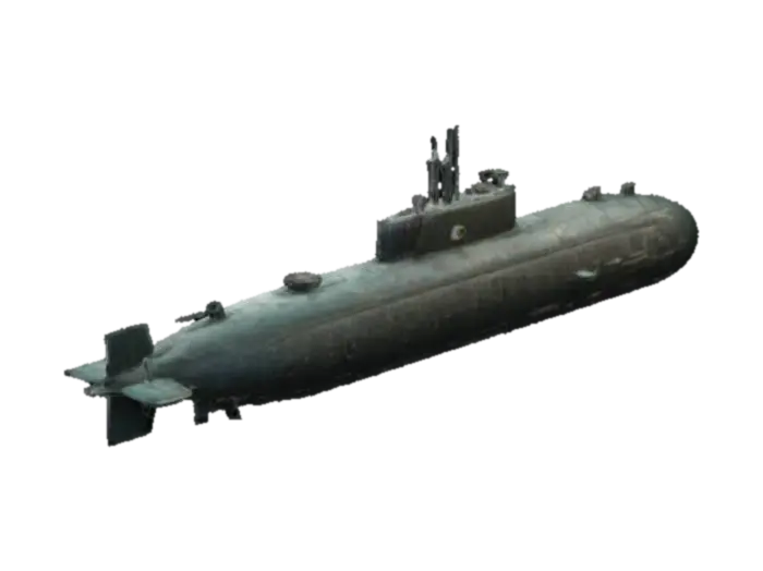 submarine 3D model, vytvořený pomocí AI