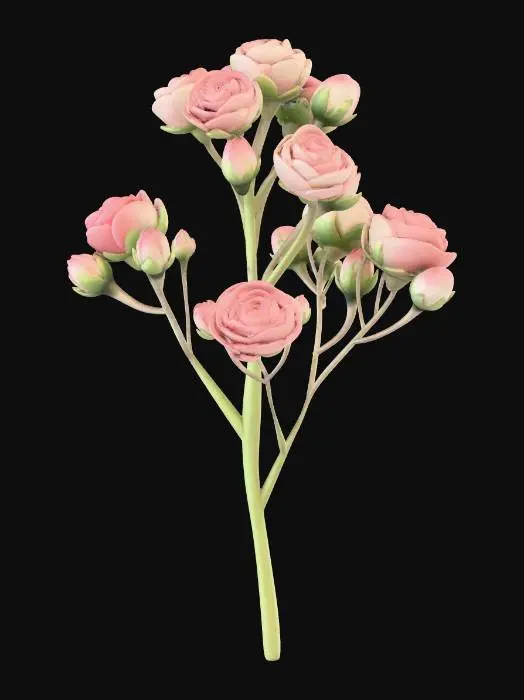 3D model for Spray rose stem